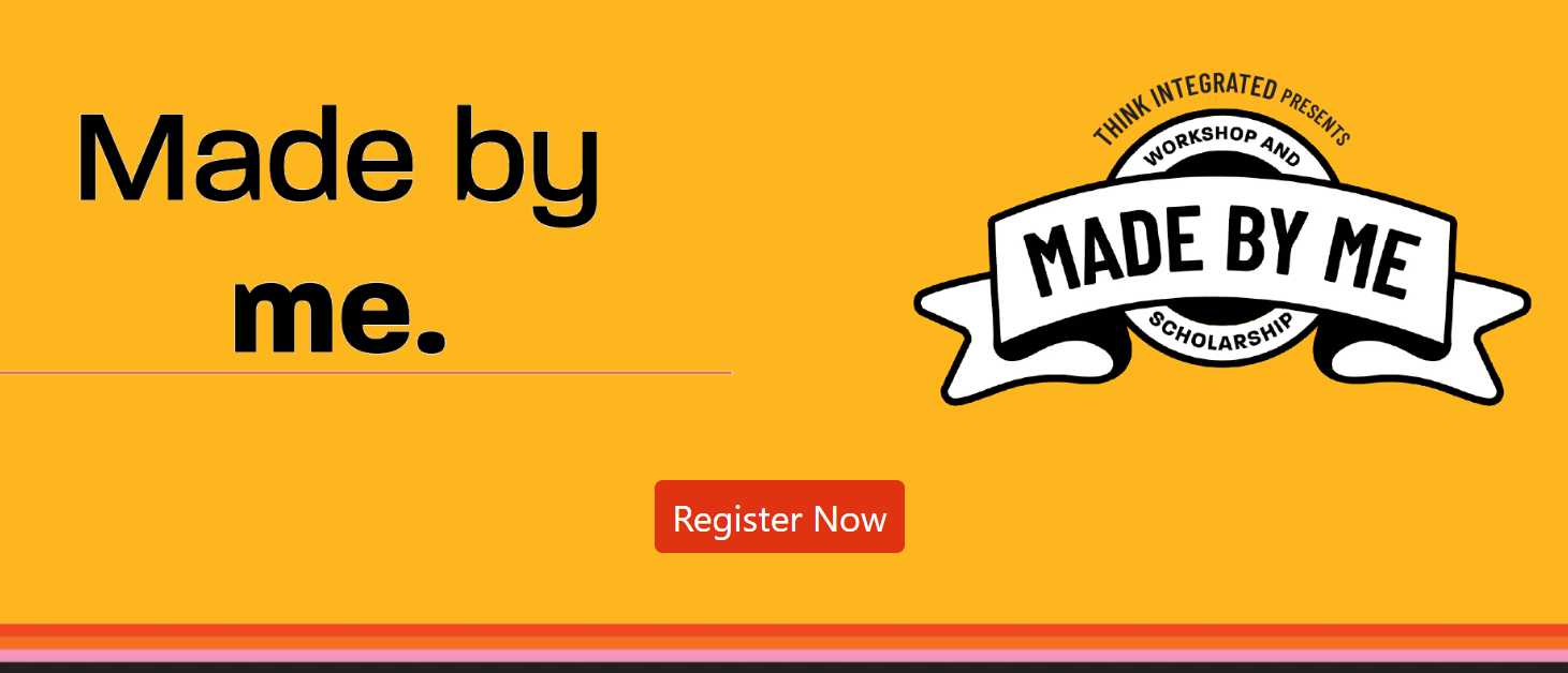 hero section of the Made by Me workshop landing page