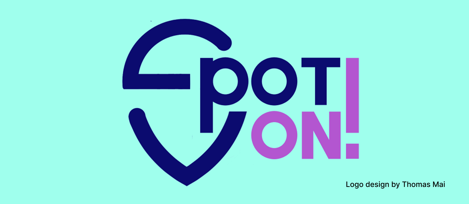 Spot On logo, designed by group member Thomas Mai